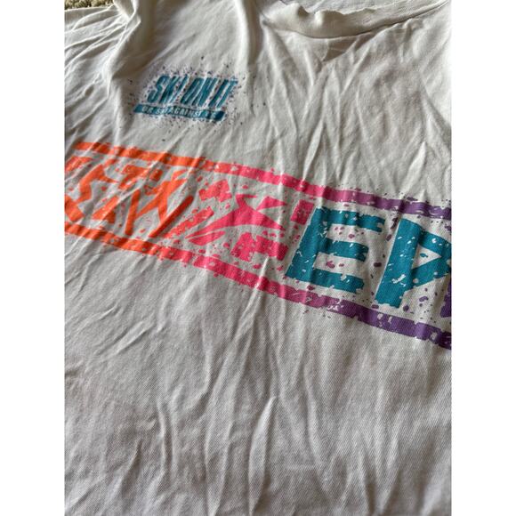 Vintage EP Ski On It Water-sports USA Made Hanes Beefy White M Single Stitch Tee - Picture 3 of 7